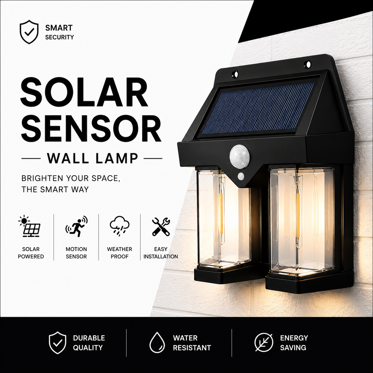 Solar Wall Lamp – Solar Sensor Outdoor Light