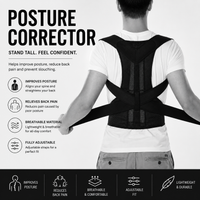 Adjustable Posture Corrector Back Support Belt – Breathable Mesh Shoulder & Spine Support Brace