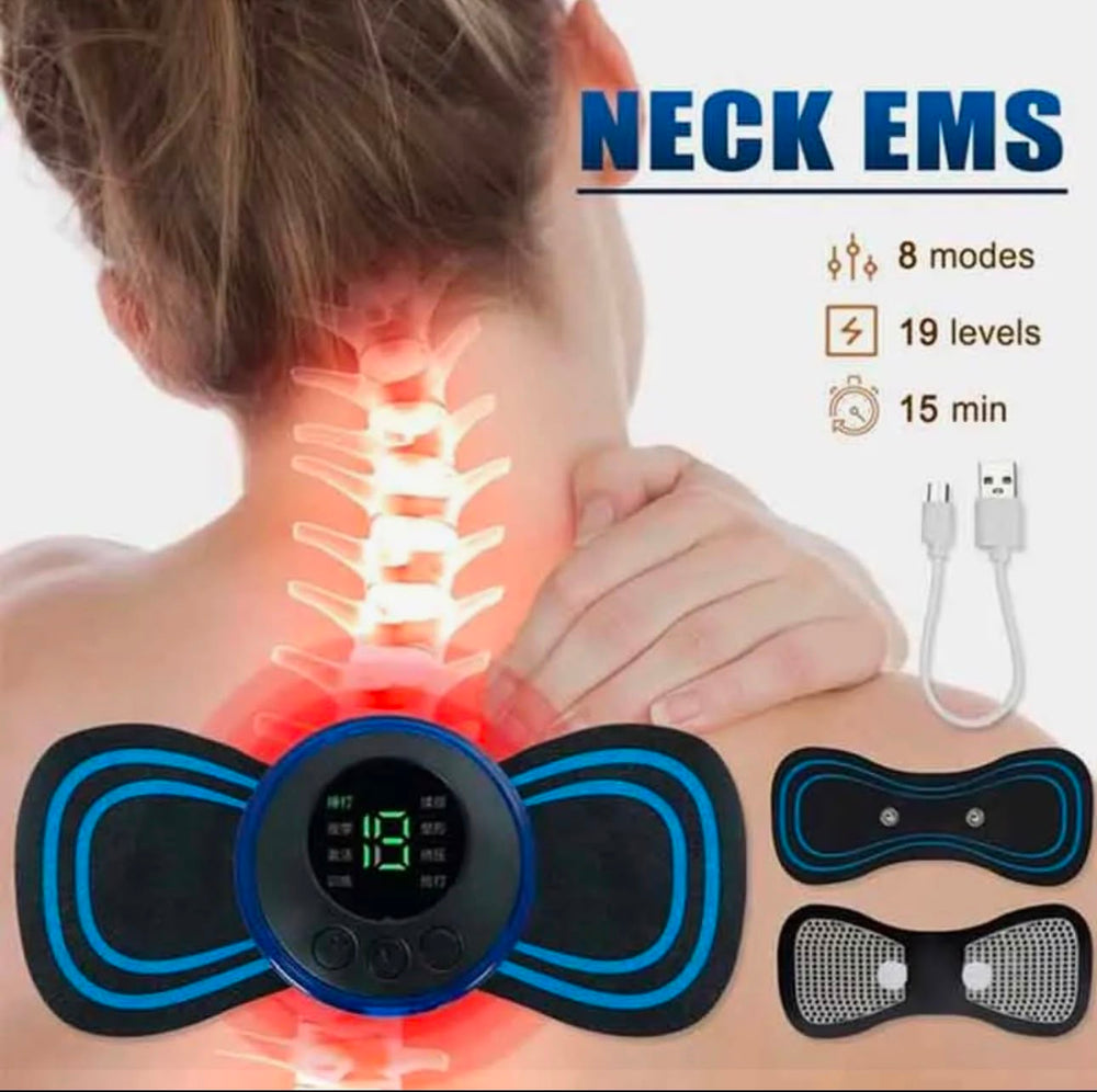 Smart Electric Muscle Stimulator & Neck Massager – 18 Levels, 6 Massage Modes, USB Rechargeable Pain Relief Device